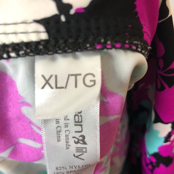 Ocean Lily Women's Floral Bikini Bottoms Tankini Swimwear XL XLARGE PLUS SIZE - Picture 4 of 7